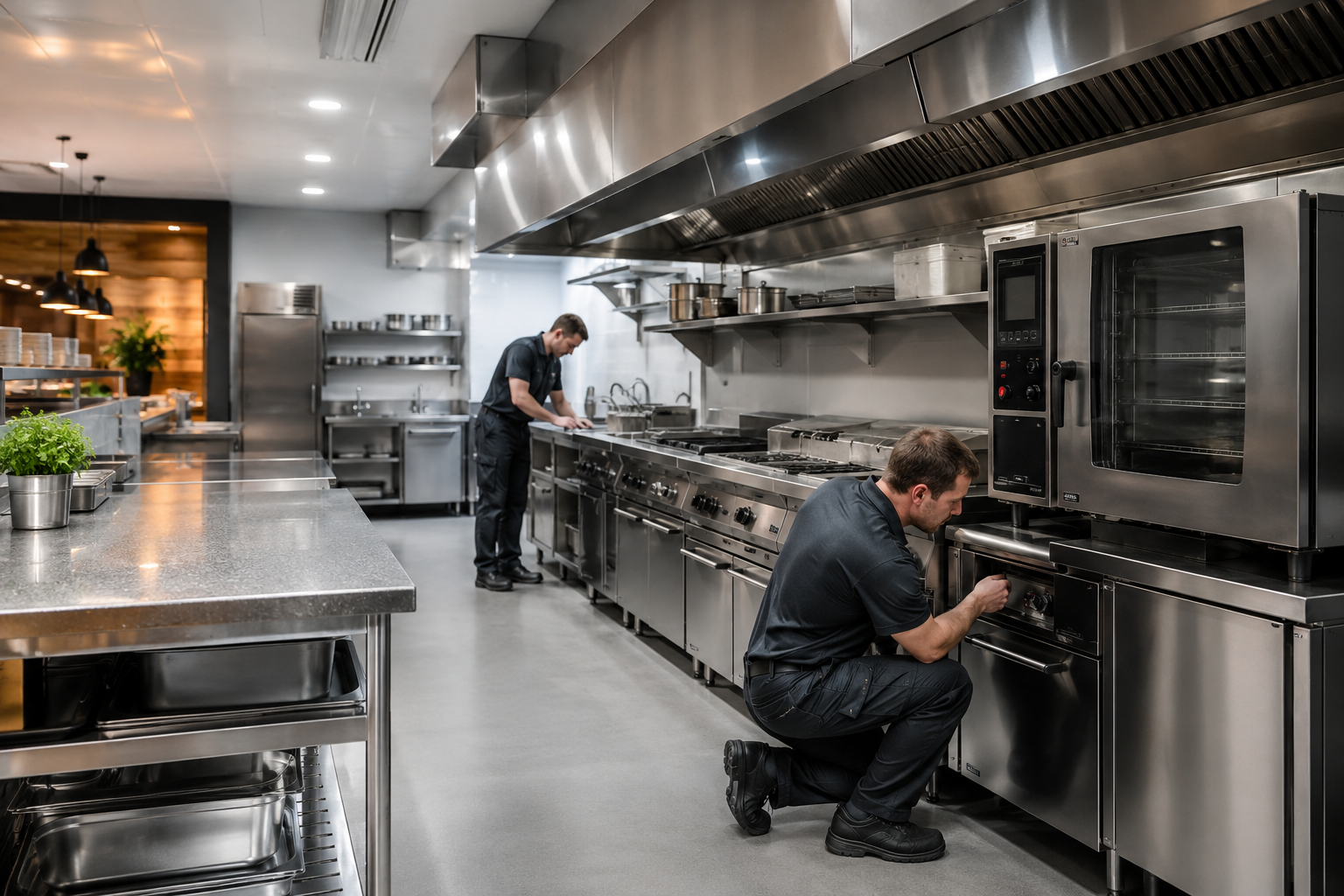 Commercial Kitchen Design and Installation team of fitters.